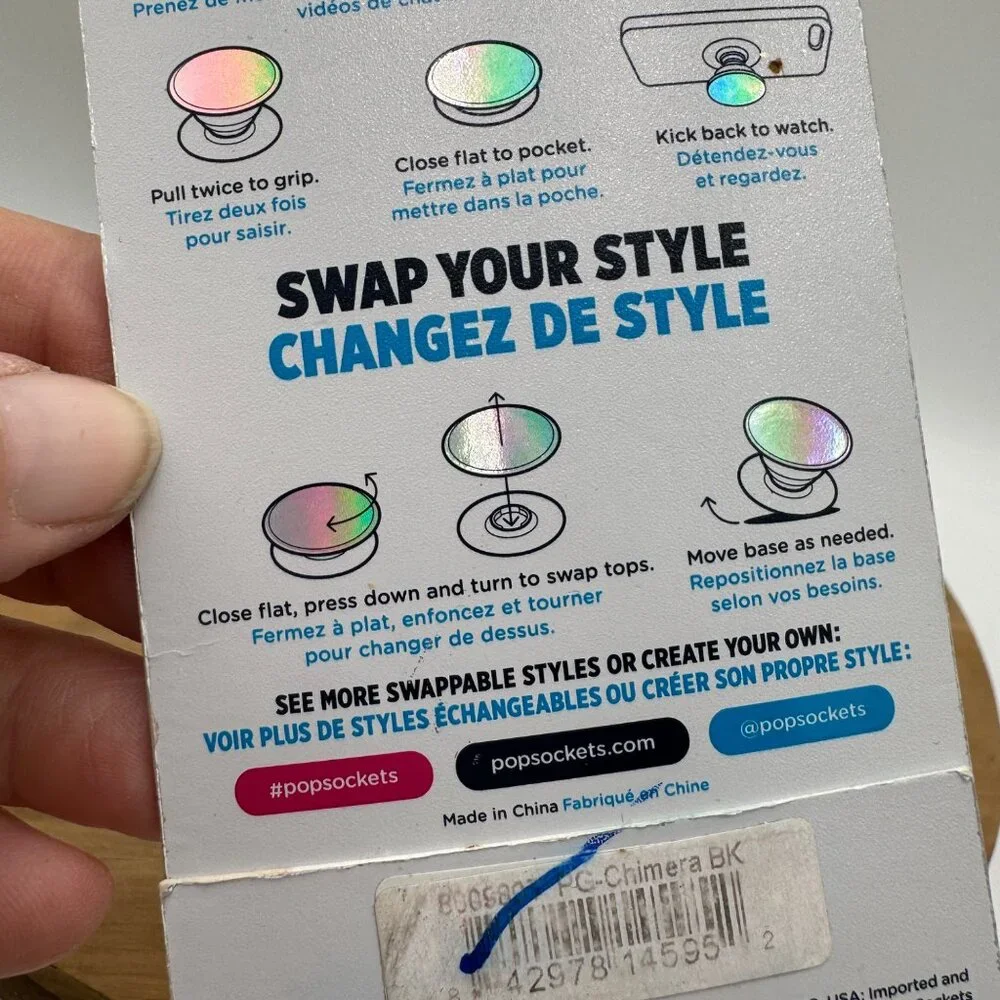 Popsockets Popgrip: Phone Holder/Grip & Stand NWT